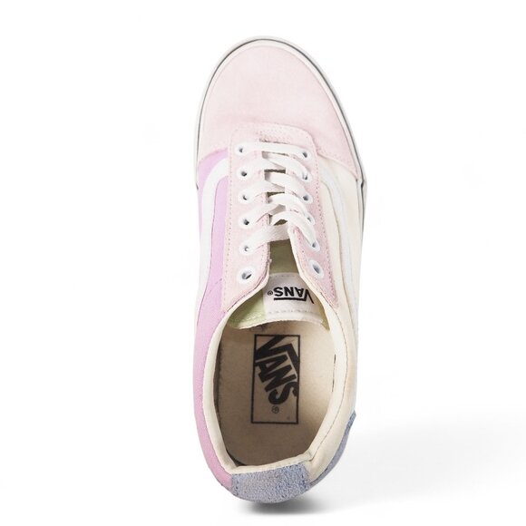 Vans Ward Platform Suede Colorblock Skate Sneakers Pink / Blue / White Women's 8 - Picture 9 of 11